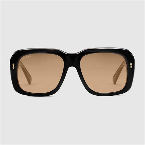 gucci oversized rectangular-frame acetate sunglasses|authentic Gucci oversized sunglasses.